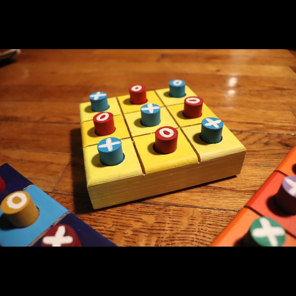 Handmade Wooden Tic-Tac-Toe Games